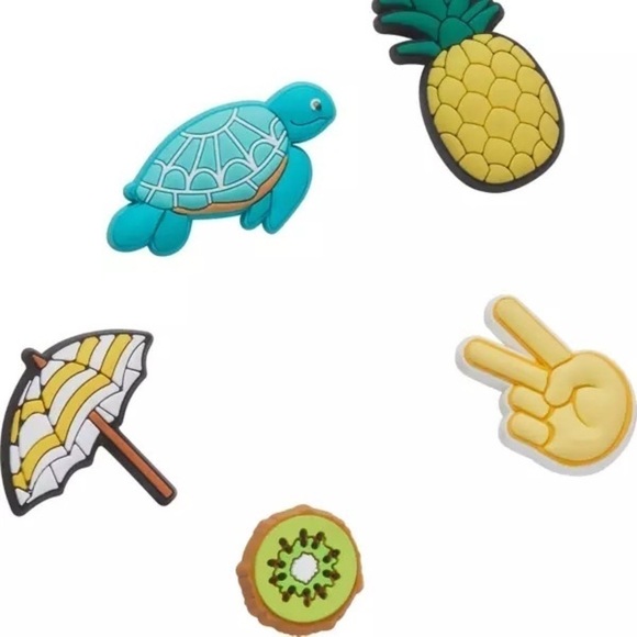 Crocs Summer Break 3D Jibbitz 5Pk - Picture 2 of 4